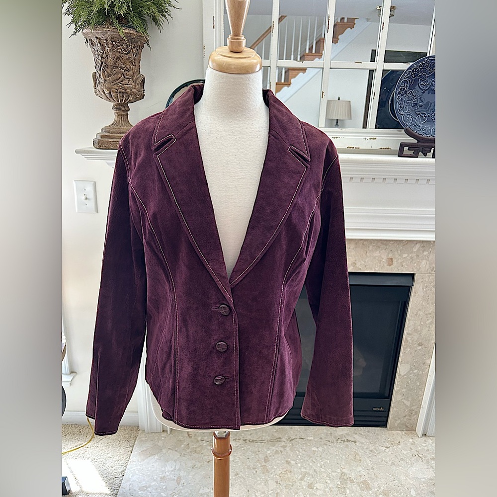 Wilson’s Leather Eggplant Suede Jacket
